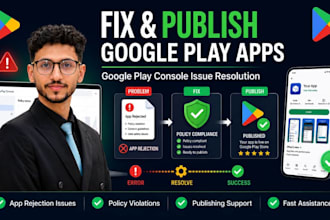 fix app rejection, policy issues, and publish your app