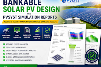 provide bankable solar pv design and pvsyst simulation reports