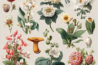 do botanical vector illustrations flowers and nature art
