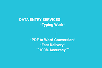 do data entry typing work