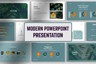 do modern powerpoint presentation, google slide canva pitch deck presentation