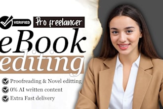 proofread fiction novel as fantasy book editor, manually line edit manuscript