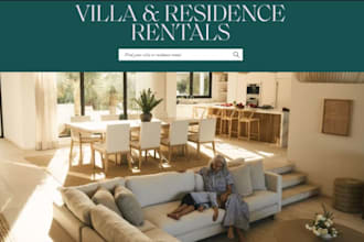 design wix villa rental website luxury vacation rental rental accommodation site