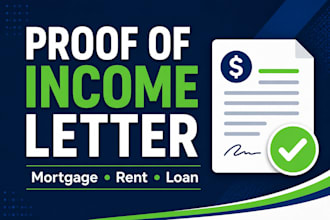 write income verification letter for mortgage or loan
