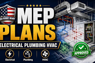 prepare mep permit plans for USA residential projects