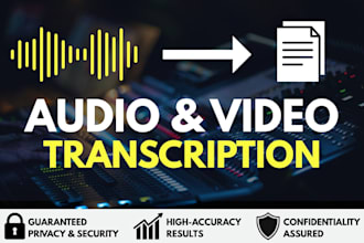 transcribe high quality audio and video files