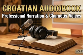 narrate your audiobook in croatian with male voice