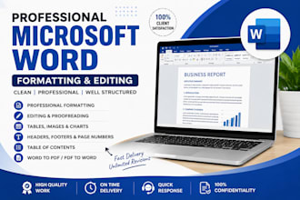 format, edit and design professional microsoft word document