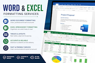 word document and excel spreadsheet formatting