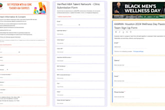 create a professional google form and sheet