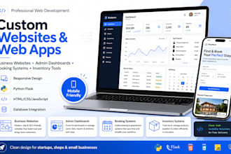 build a custom business website with admin dashboard