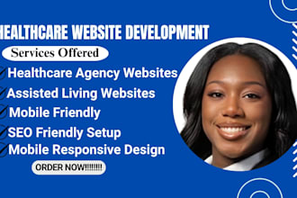 wordpress website, website development for healthcare, assisted living agency