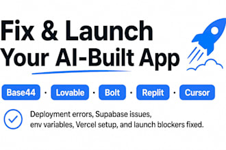 fix and deploy your base44 lovable bolt replit or cursor app