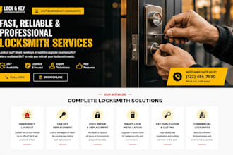 locksmith wordpress website design auto locksmith landing page locksmith booking