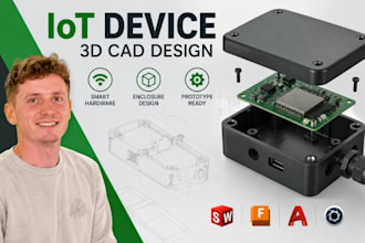 iot device cad, smart hardware 3d modeling, enclosure cad, mechanical engineer