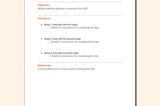 create professional sops and process documentation