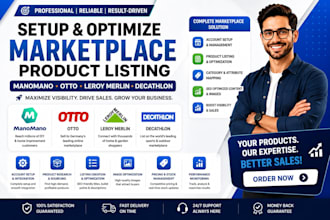 setup optimize manomano otto leroy merlin decathlon marketplace product listing