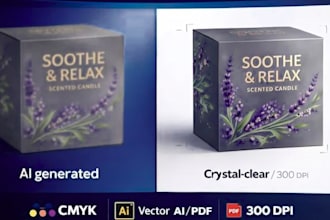 convert ai generated product packaging into print ready vector file