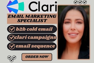 write clari b2b cold email outreach sequence clari campaigns