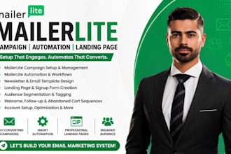 design mailerlite campaign, mailerlite automation, mailerlite landing page, form
