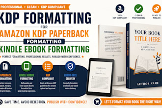 kdp formatting for amazon KDP paperback formatting kindle ebook formatting