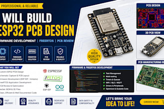 build esp32 pcb design firmware development freertos for pcb review
