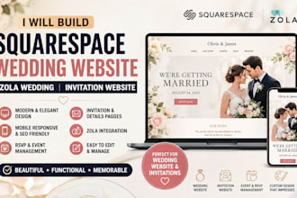 build squarespace wedding website zola webste wedding website invitation website