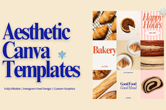design custom editable canva templates for your aesthetic brand