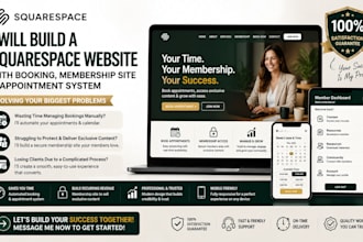 build squarespace website with booking, membership site and appointment system