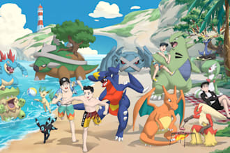 pokemon art from your own character