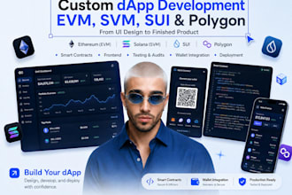 develop smart contract web3 dapp solana staking token launch