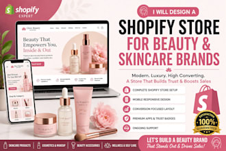 design a luxury shopify store for beauty and skincare brands