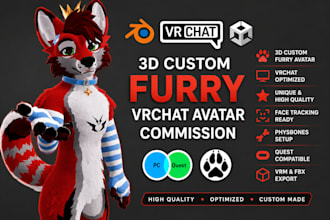 vrchat furry avatar vrc avatar furry nsfw anime   fursona avatar vtuber 3d model