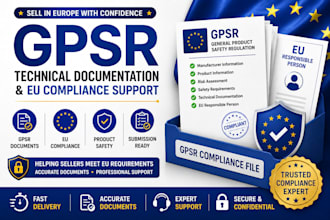 prepare gpsr technical documentation and eu compliance product safety documents