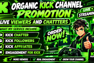 do kick channel promotion to boost kick followers, kick live viewers