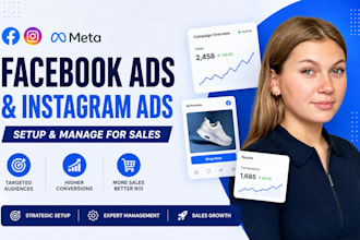 setup and manage facebook ads, meta ads and instagram ads for sales