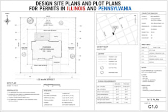 design site plans and plot plans for permits in illinois and pennsylvania