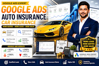 set up and manage google ads for auto insurance car automobile car insurance