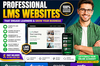 setup online course on kajabi, thinkific, learnworlds, learndash lms websites