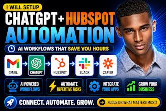 chatgpt hubspot gmail slack zapier automation custom ai workflows integration