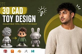 3d cad collectible toys, toy cad, custom 3d modeling, 3d toys, prototype ready