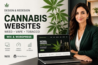 design redesign wix wordpress weed cannabis cigar marijuana tobacco vape website
