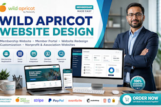 design wild apricot website, wild apricot membership site, member portal setup
