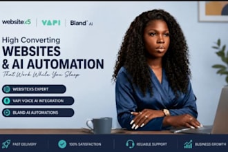 design an ai websitex5 with vapi voice bot and bland ai automation