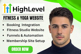 build gohighlevel fitness studio website yoga studio website ghl membership site