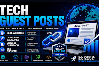 do tech guest post outreach with real websites for SEO backlinks