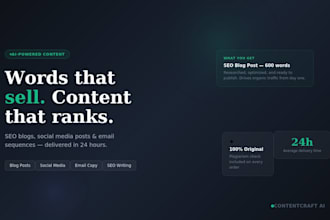 write SEO blog posts and social media content for your business
