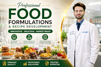 develop professional recipes and food product formulations