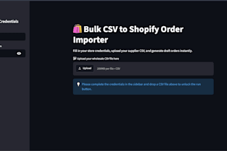 build a custom shopify bulk order CSV and spreadsheet importer web app