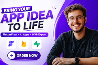 build ai mobile app, flutterflow app, mvp, firebase and supabase expert